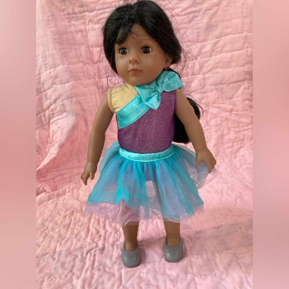 Kingstate Friendship Colorful Doll with Dress - Purple, Yellow, Blue